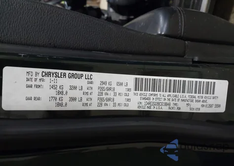 2011 Dodge Durango Express из США, поврежденный, VIN 1D4RE2GG9BC618848